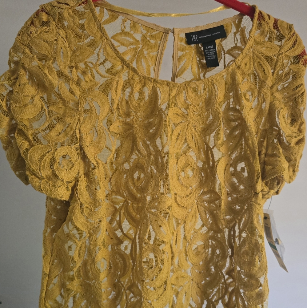 Yellow Lace Women’s Top